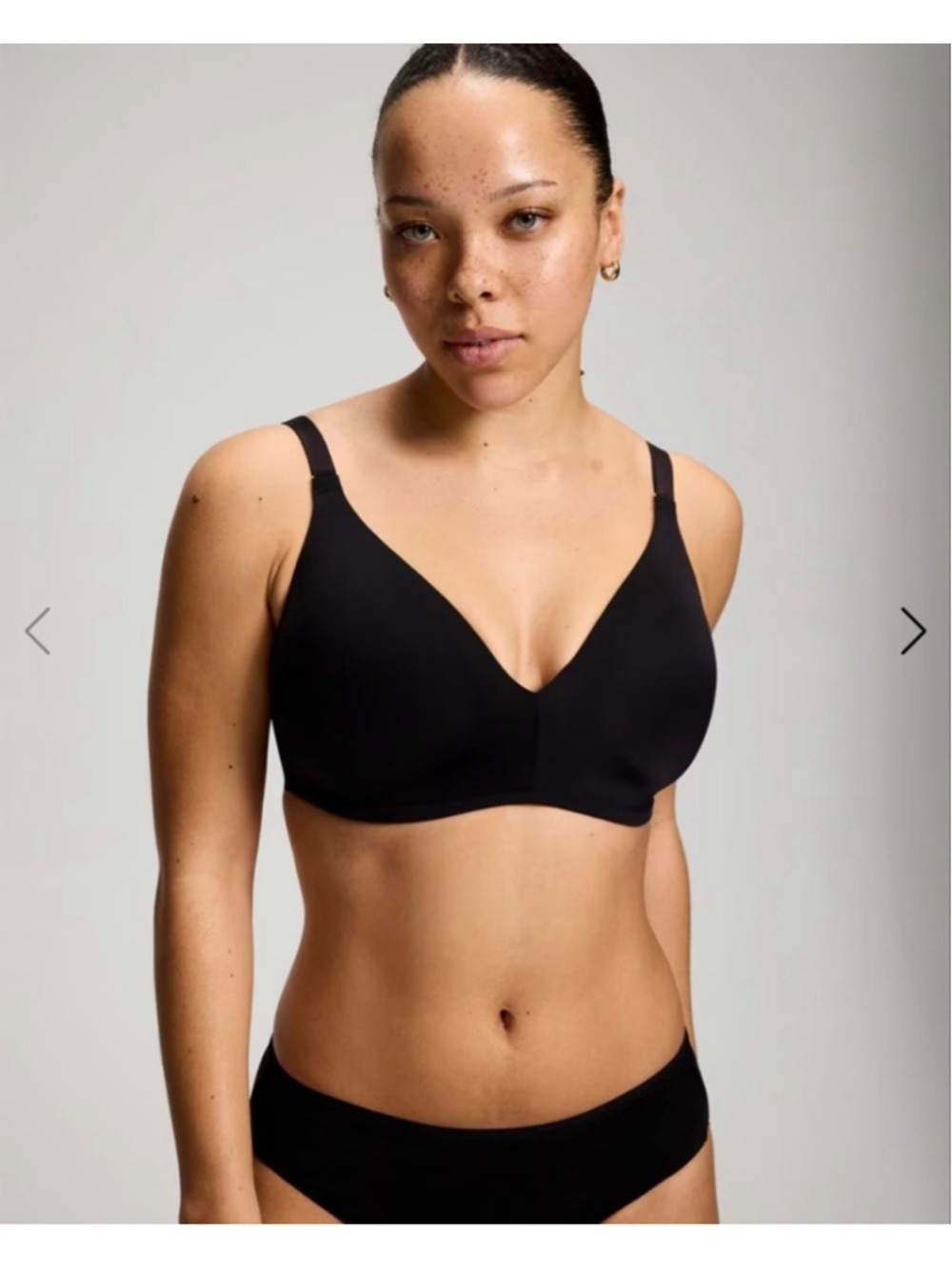 Women's Soma Vanishing 360 Wireless Bra in Black Size 36B